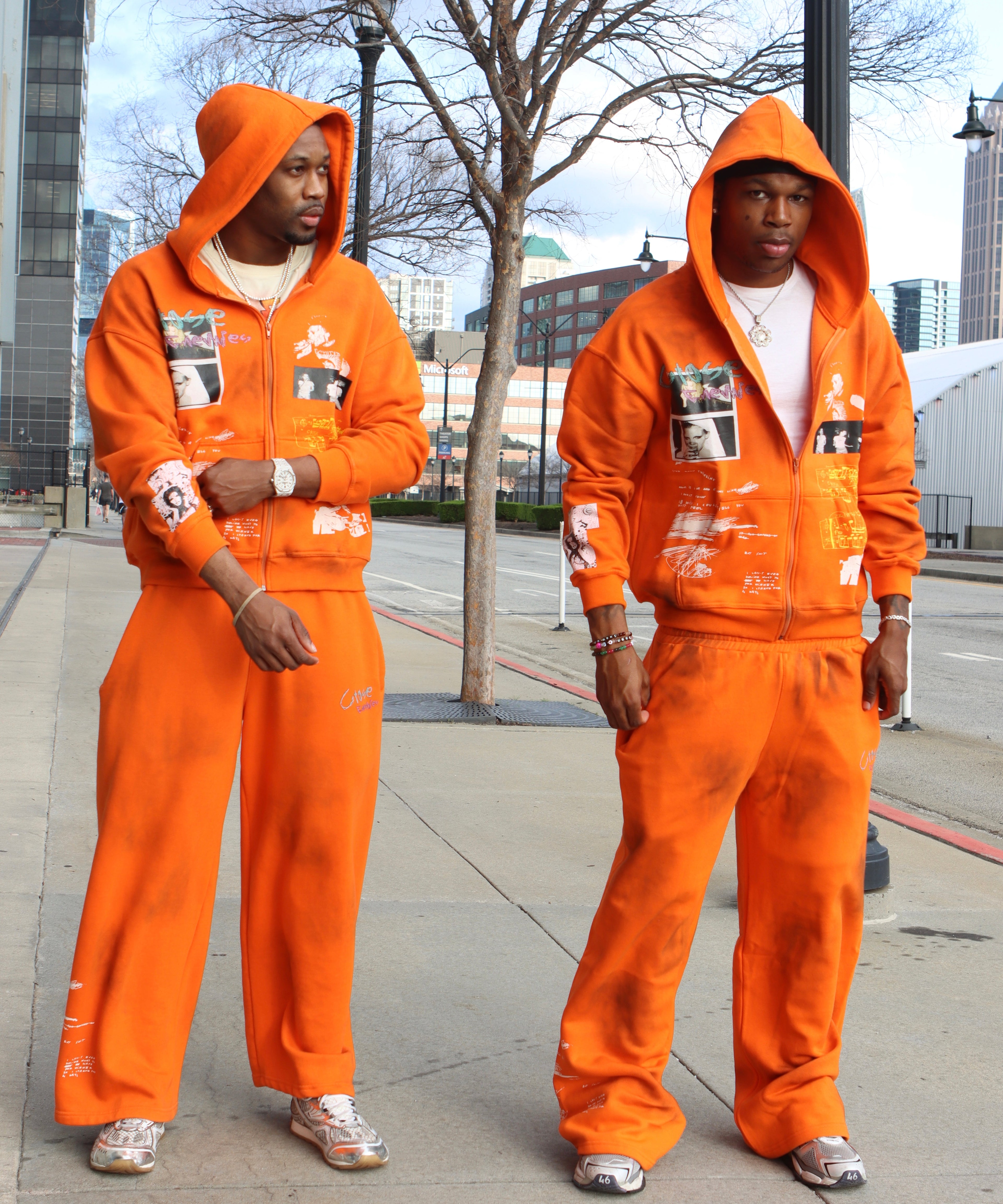NEW ORANGE SWEATSUITS