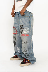 Graphic "Baggy" Denim