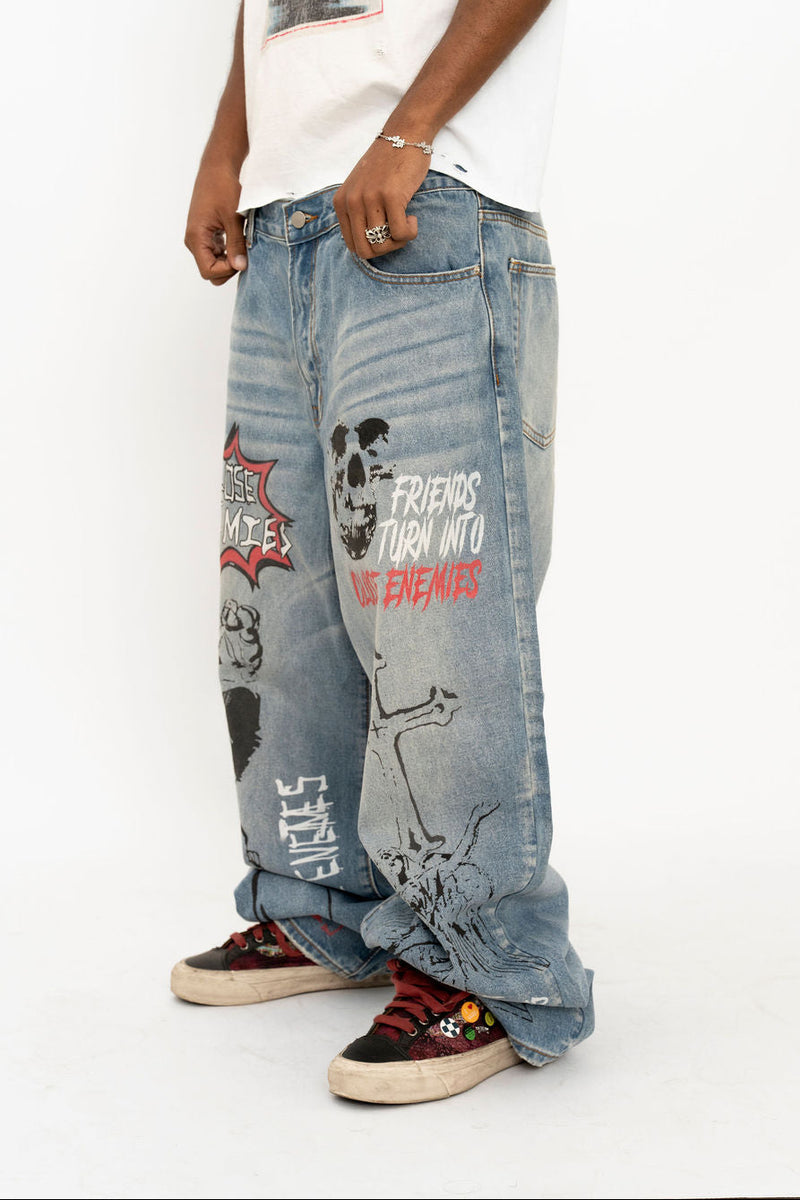 Graphic "Baggy" Denim