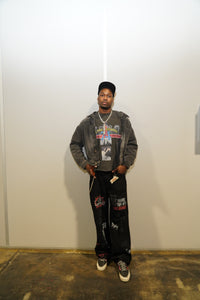 Graphic "Baggy" Denim Black