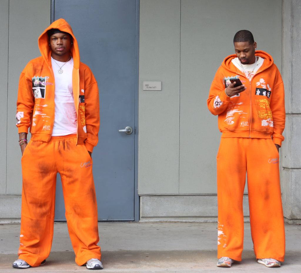 NEW ORANGE SWEATSUITS