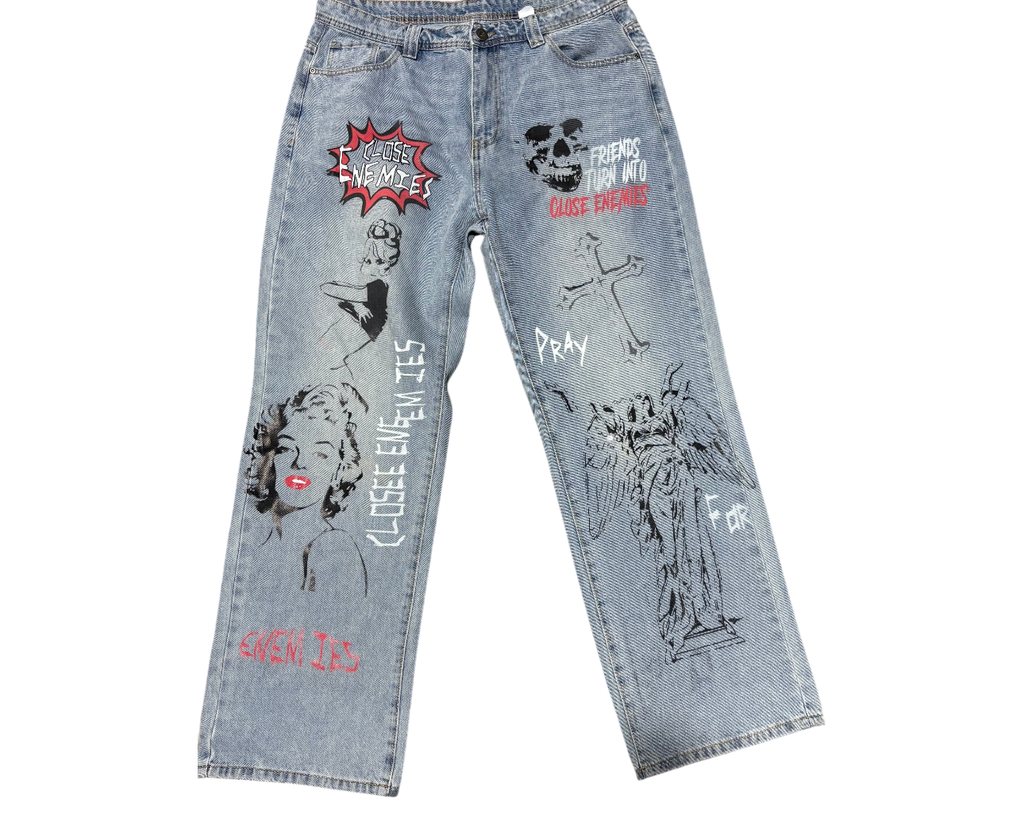 Graphic "Baggy" Denim